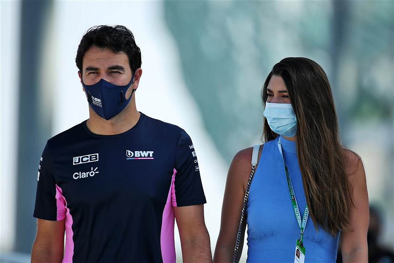 2021 Red Bull driver Sergio Perez and his wife - Formula1News.co.uk