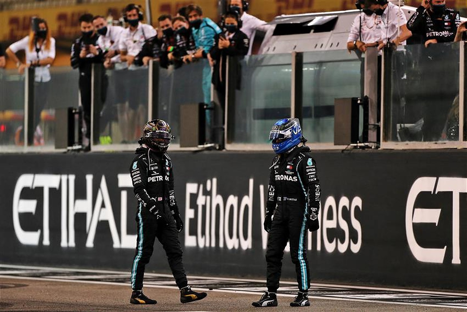 Lewis Hamilton and Valtteri Bottas Mercedes F1 2020 season finale - Formula1news.co.uk