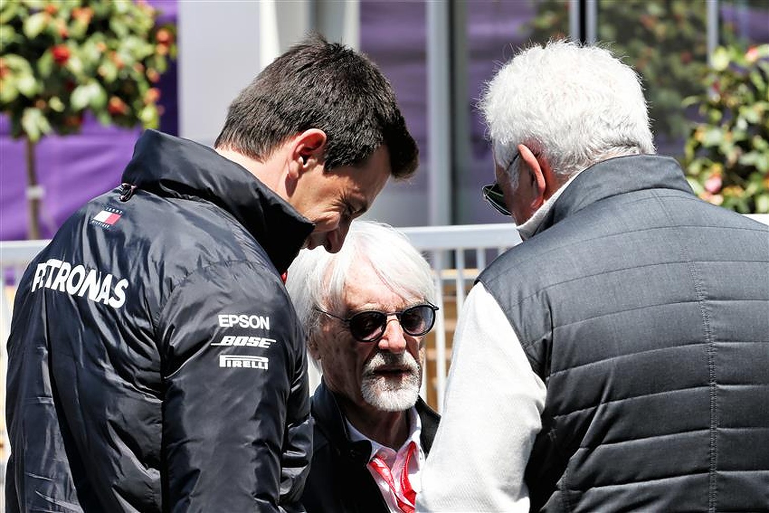 Bernie Ecclestone, Toto Wolff and Lawrence Stroll - Formula1news.co.uk