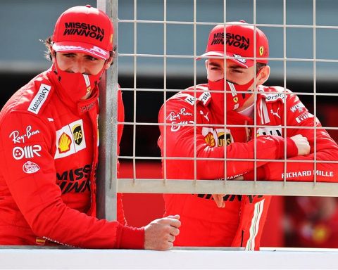 Carlos Sainz and Charles Leclerc at Ferrari 2021 - Formula1news.co.uk