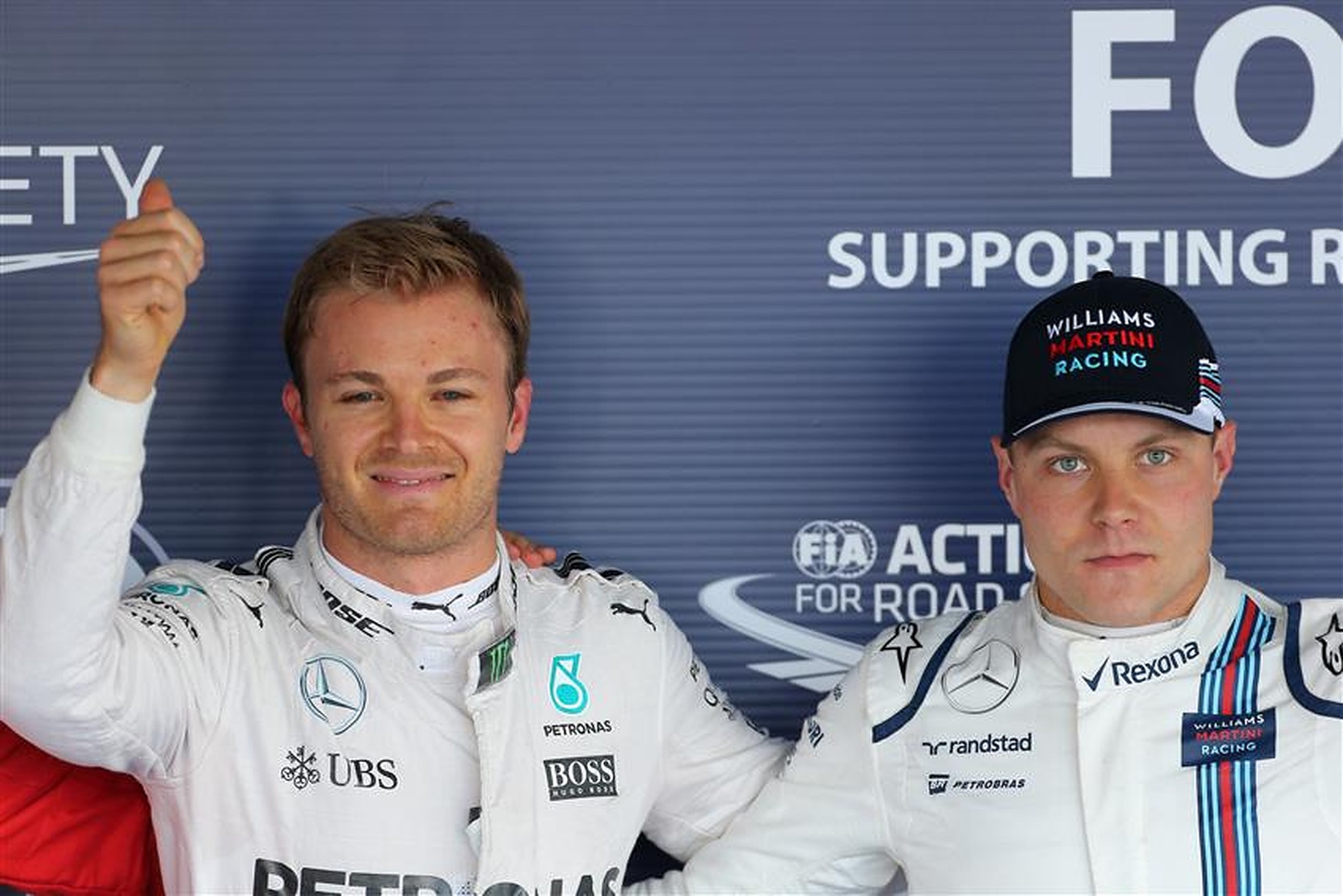 Nico Rosberg and Valtteri Bottas in 2016 - Formula1news.co.uk