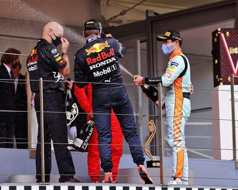 Lando Norris and Max Verstappen at Monaco 2021 - Formula1news.co.uk