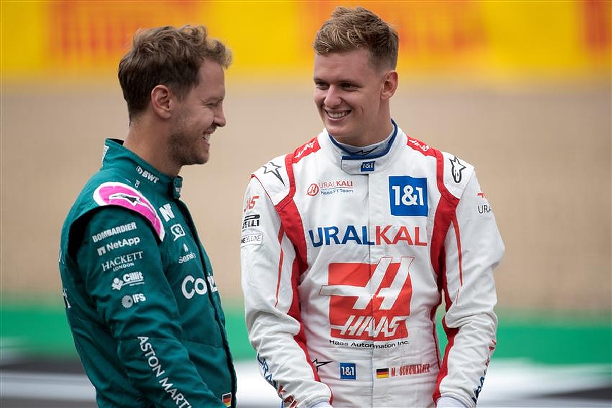 Mick Schumacher and Sebastian Vettel excited to be team-mates.v1