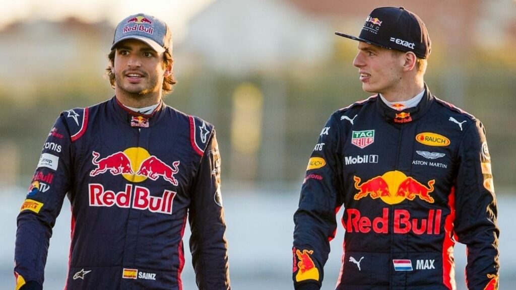 Carlos Sainz and Max Verstappen at team-mates at Toro Rosso.v1