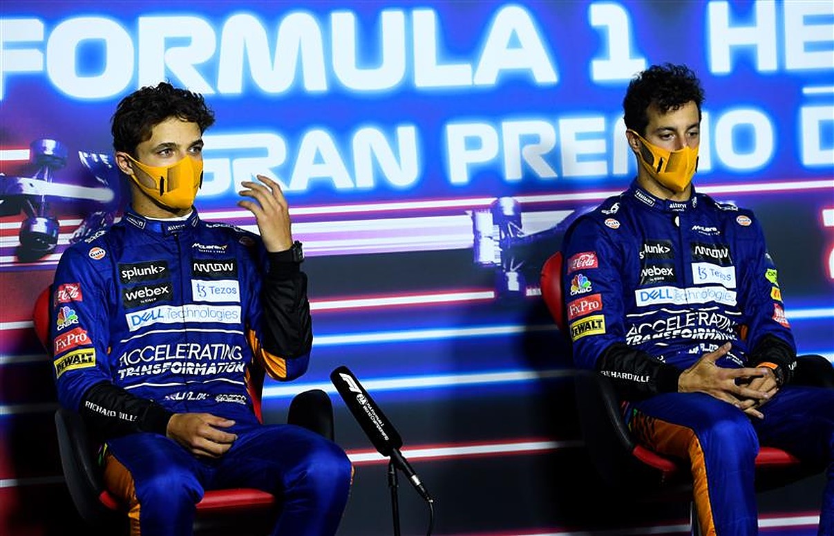 Daniel Ricciardo and Lando Norris in 2021 with McLaren.v1