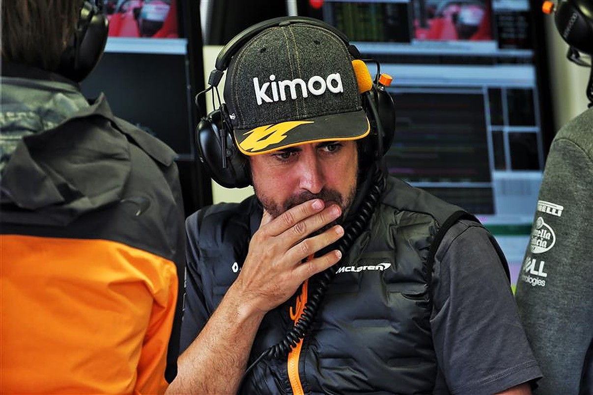 McLaren F1 driver Fernando Alonso at the 2019 Italian GP.v1