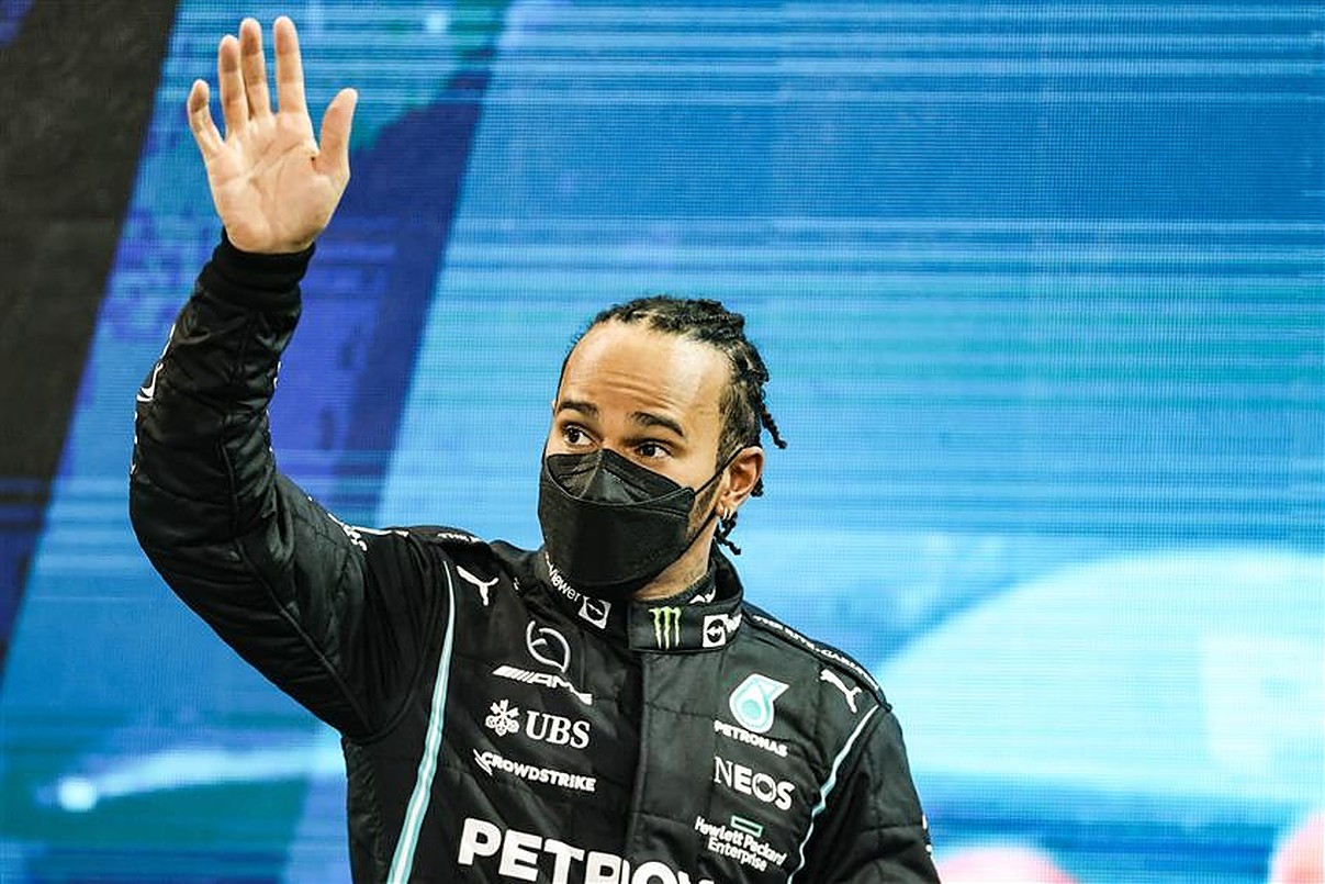 Mercedes driver Lewis Hamilton at the 2021 Abu Dhabi Grand Prix.v1