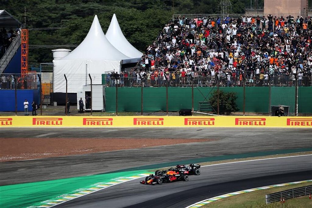 Lewis Hamilton and Max Verstappen in Brazil.v1