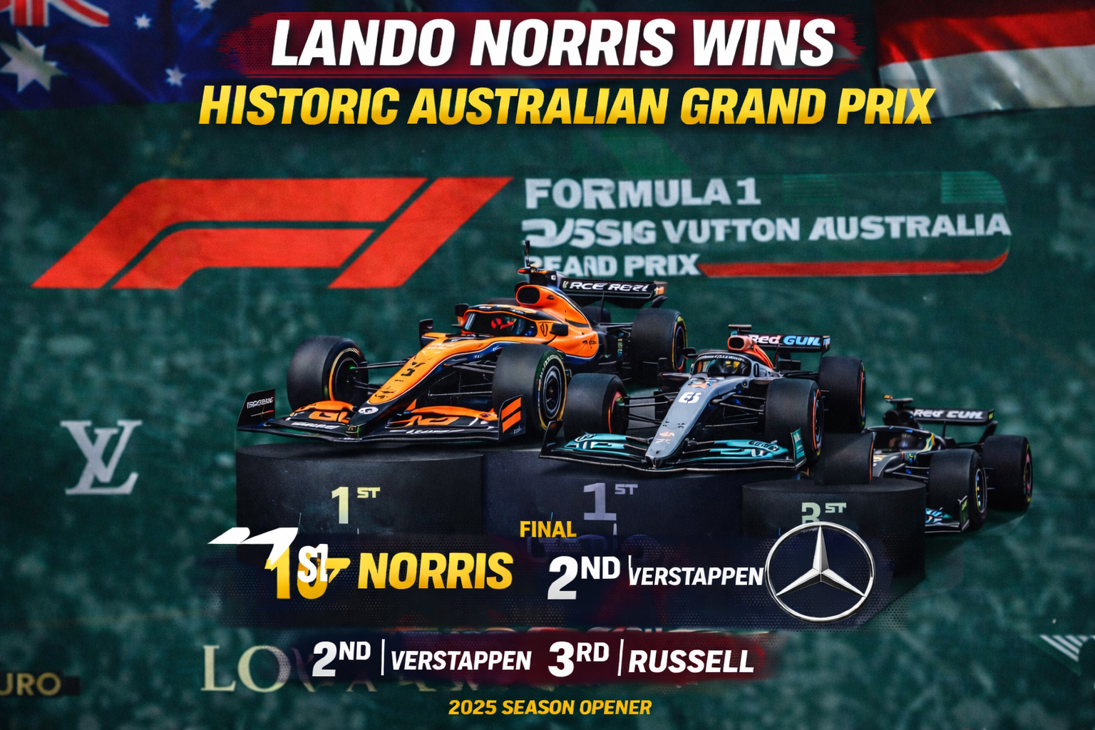 2025 Australian Grand Prix Race Rewind - How Lando Norris Won